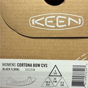 Keen Women's Grey-Black Denim Flats with Tan Accents